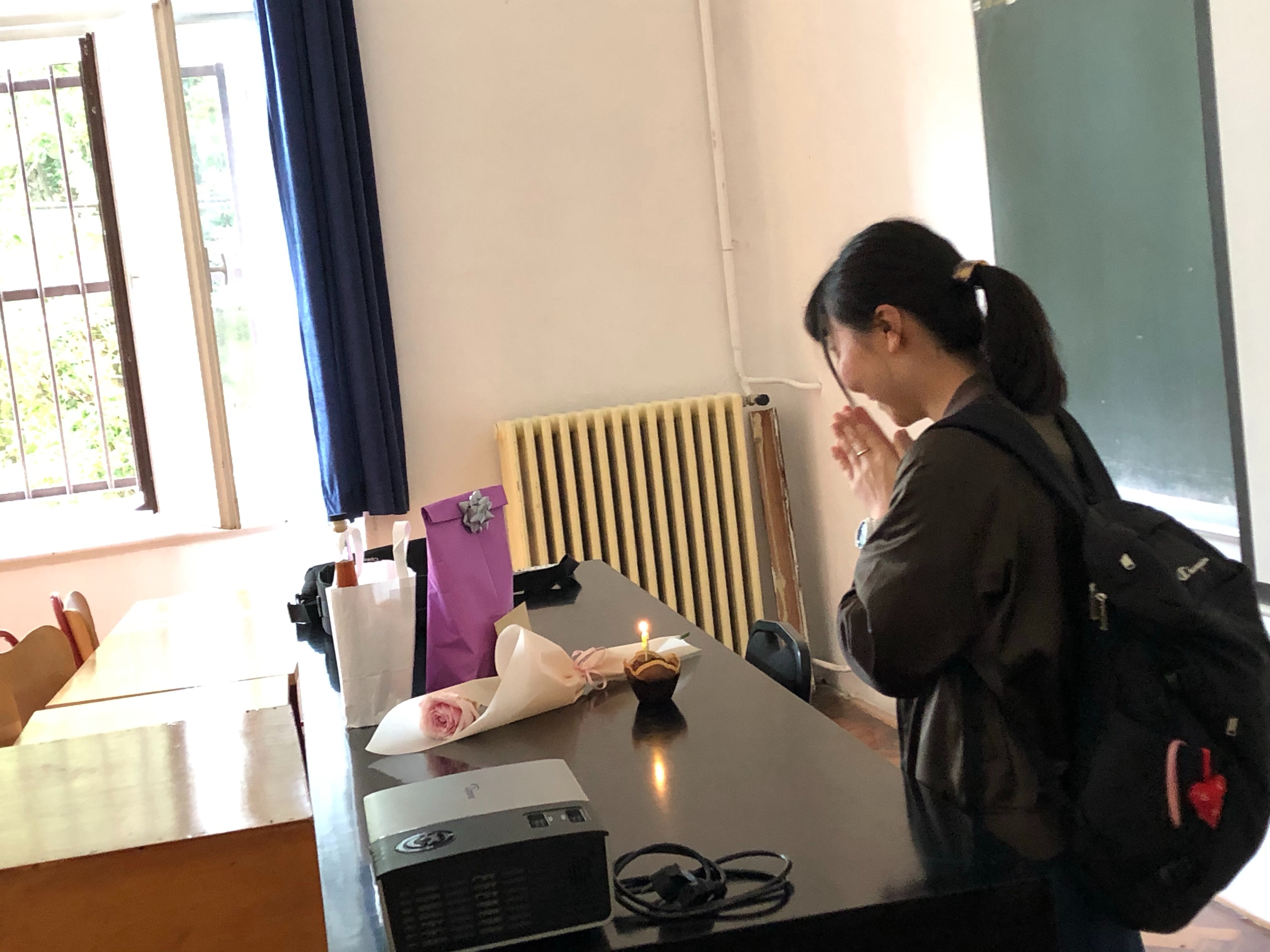 私の誕生日に授業でのサプライズが!